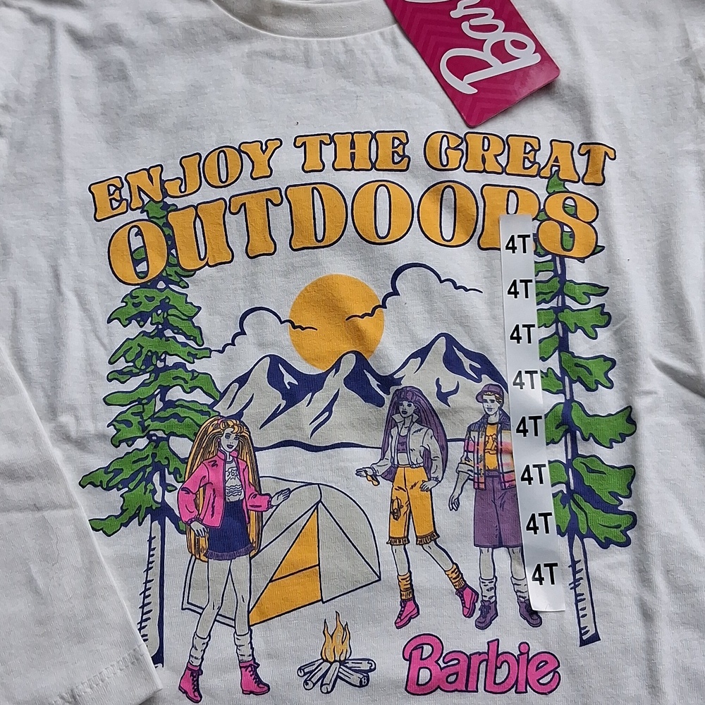 Kids Barbie T-shirt Size 4T NWT - Picture 2 of 5